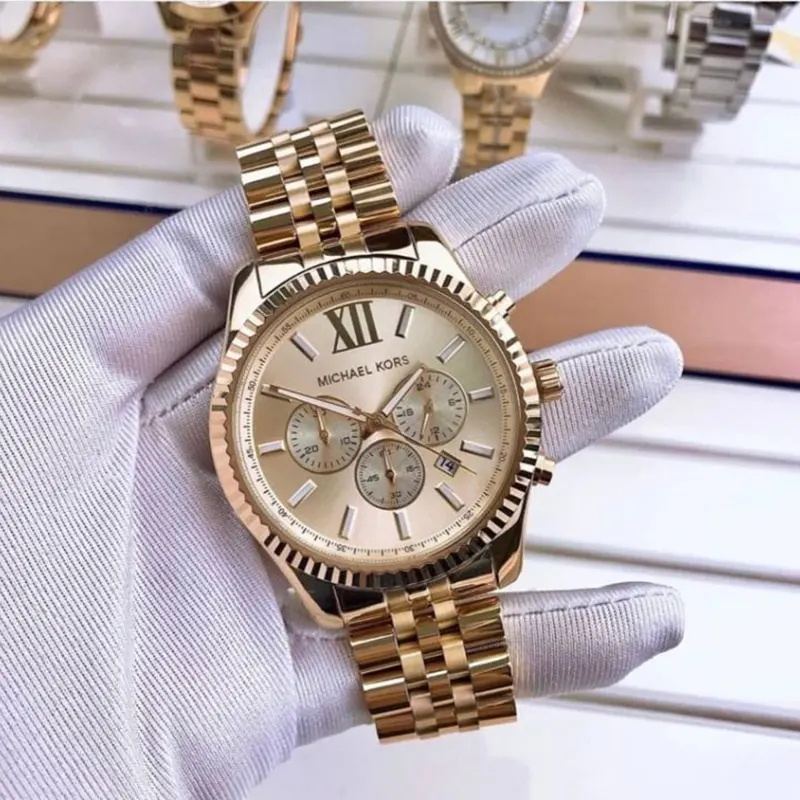 Michael Kors Lexington Gold-tone Quartz Men's Watch- MK8281